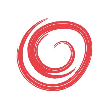 çember geometrik şekil fırça darbesi izole