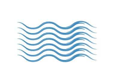 Dalgalar fırça darbesi geometrik şekil izole