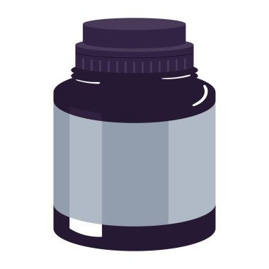 Bir şişe izole edilmiş ikonda ilaç