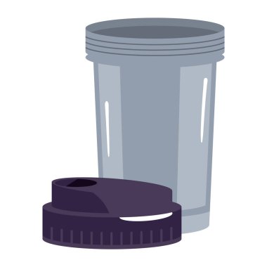 Tek kullanımlık su şişesi simgesi izole edildi