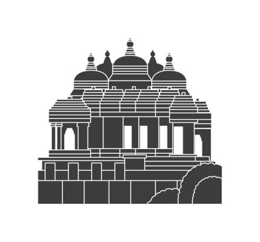 hinduism temple akshardham isolated design clipart