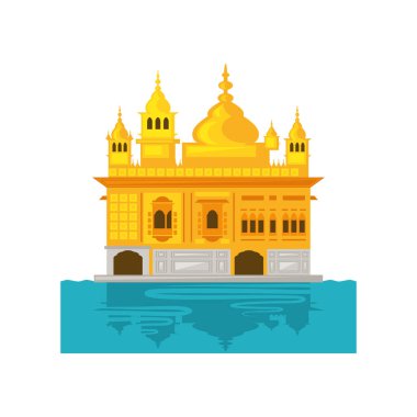 Altın tapınak izole tasarım simgesi