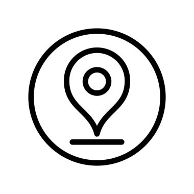 gps işaretleyici konum simgesi satır biçimi