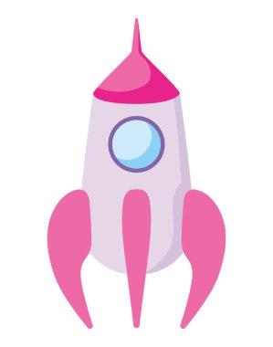 uzay roketi karikatürü izole edilmiş simge