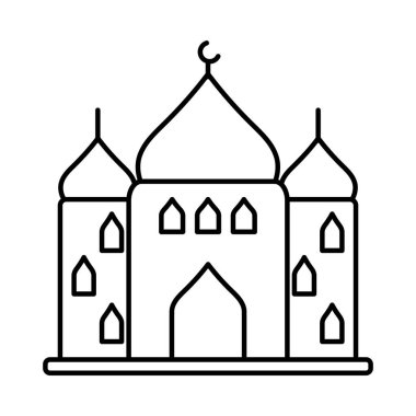 gurdwara Hindu mimarisi ince çizgi simgesi