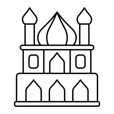 Hindu tapınağı gurdwara ana hatları simgesi