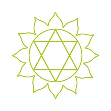 Ana hata kalp çakra işareti izole edildi.