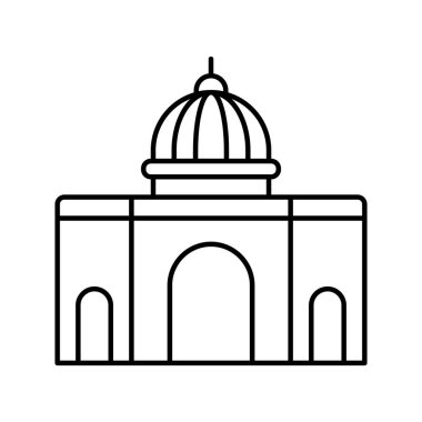 gurdwara bina simgesi doğrusal tasarımı