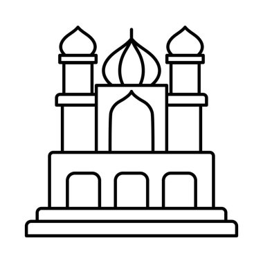 Gurdwara binası ince çizgi izole edildi