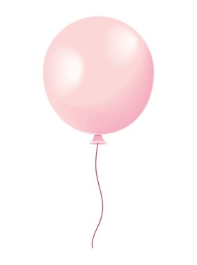 Gerçekçi balon helyum simgesi izole edildi