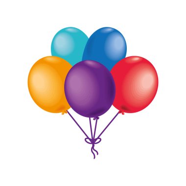 Gerçekçi balon helyum simgesi izole