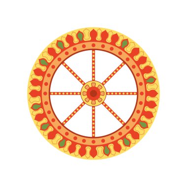 rath yatra indian wheel isolated clipart