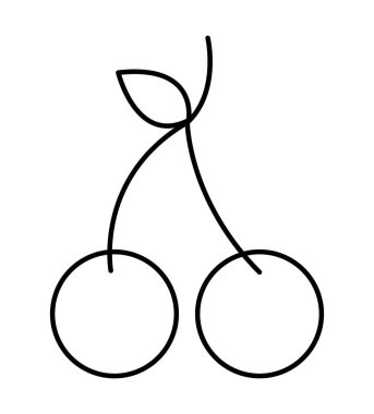 Video oyunu kiraz simgesi izole edildi