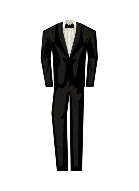Damat smokini, izole tasarım.