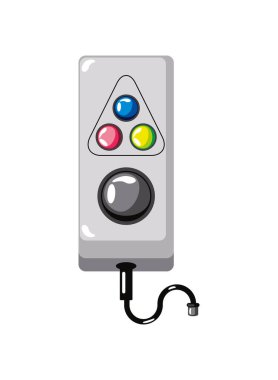 Video oyunu kontrol ekipmanları izole edilmiş simge