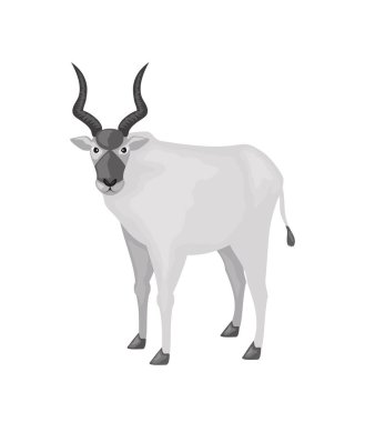 Addax çöl hayvan ikonu izole edildi
