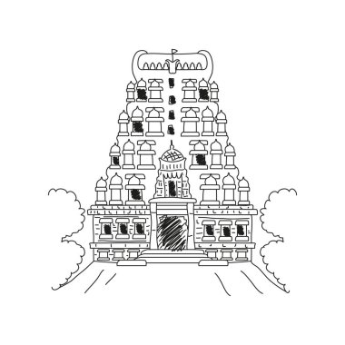 Tirumala Tapınağı taslak stili izole edildi
