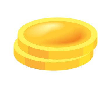 Kumarhane oyunu parası izole edilmiş simgesi