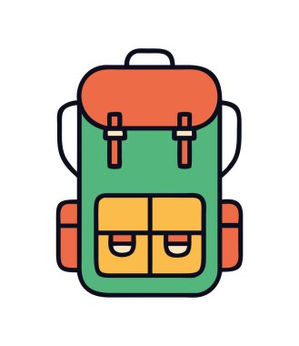 Yürüyüş ve seyahat için geniş bir sırt çantası.