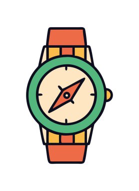 Yürüyüş ve keşif için açık hava pusula gözlemi