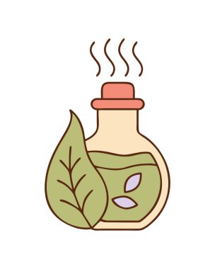 Spa ve terapi için bitkisel yağ şişesi