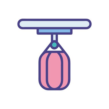 Boks antrenmanı ve spor için hız torbası.