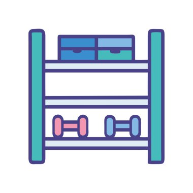 Spor salonu dayanıklılık antrenmanı için ağırlıkları olan aptal askılar.