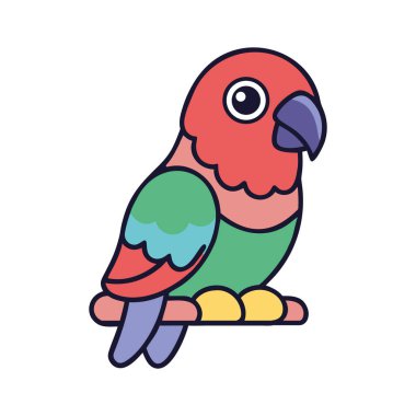 Yağmur ormanlarına tüy tüyü konmuş parlak ve renkli bir papağan.