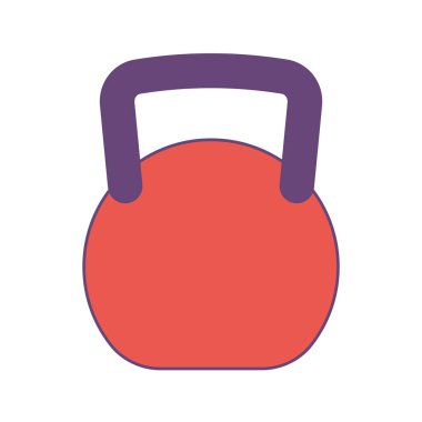 Kırmızı bir kettlebell ağırlığının tasviri