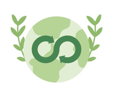 Düz tasarım sürdürülebilir geliştirme kavramı izole edilmiş vektör illüstrasyonu