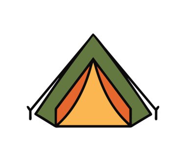 Barınak için kullanılan kamp çadırı kavramı