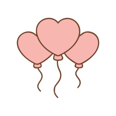 Düğün temaları için kalp şeklinde balonlar