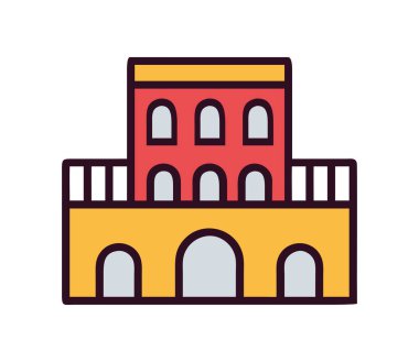 Klasik cephe tasarımlı İtalyan kentsel binası