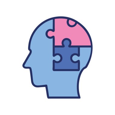 Psikiyatri ve akıl sağlığını sembolize eden bir yapboz parçası.