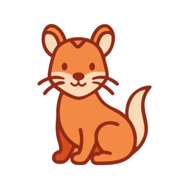 Forest animal ferret brown illustration clipart