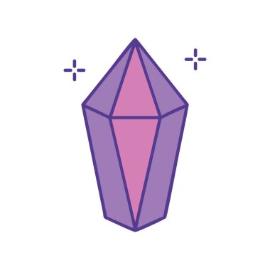 Sihirli bir fantezi kristal parıltılı illüstrasyon