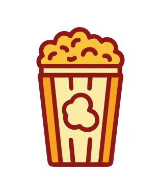 Patlamış mısır kovasından canlı bir fast food.