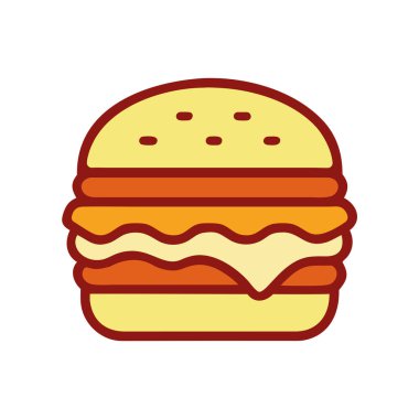 Peynirli hamburgerin cesur bir fast food 'u