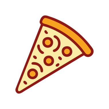 Soslu bir pizza diliminin cesur fast food 'u.