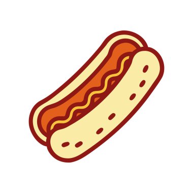 Hardallı bir sosisli sandviç.