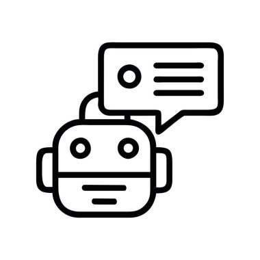 Sohbet sistemi illüstrasyonunda Al asistanı
