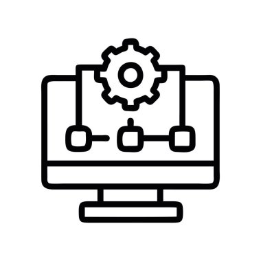 Yapay zeka veri işleme gösterge paneli illüstrasyonu
