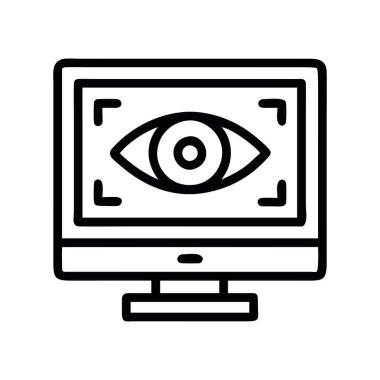 Yapay zeka bilgisayar görme resimleme simgesi