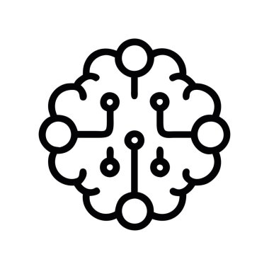 Devre bağlantıları olan yapay zeka beyni resimleme