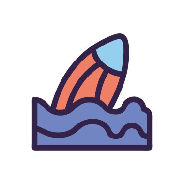 Okyanus dalgaları üzerinde sörf tahtası