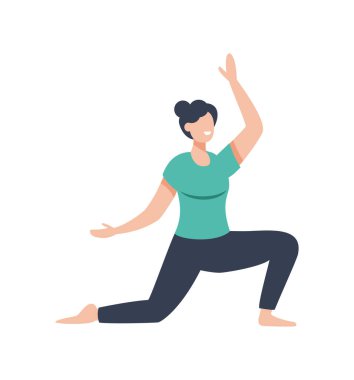 Zihin ve beden gücü yoga eğitim illüstrasyonu