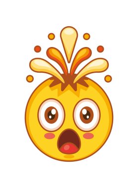 Kafası patlamış çizgi film emojisi.