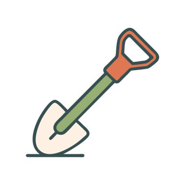 Bahçe küreği resim çizimi