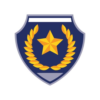 Polis Logosu Hükümet Amblemi Laurel Shield Rozet Otoritesi Adalet Koruma Rütbesi