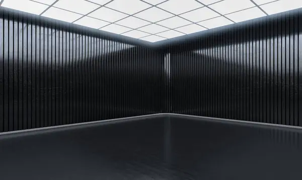 Moderne Lege Open Ruimte Met Lichten Top Showroom Hal Zwarte — Stockfoto